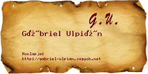 Gábriel Ulpián névjegykártya